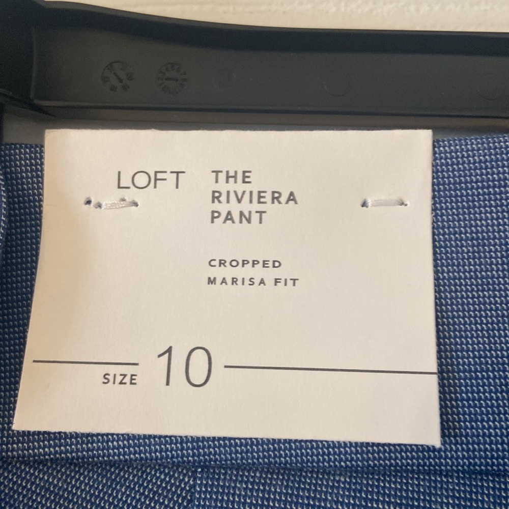 LOFT Riviera Cropped Pants in Blue size 10 brand new inseam 26” waist 34” - Picture 4 of 12